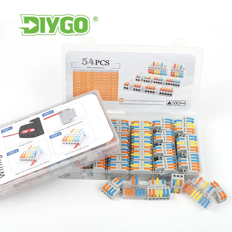 Box Mini Type Household Wire Terminals InLine Wire Connectors Cables