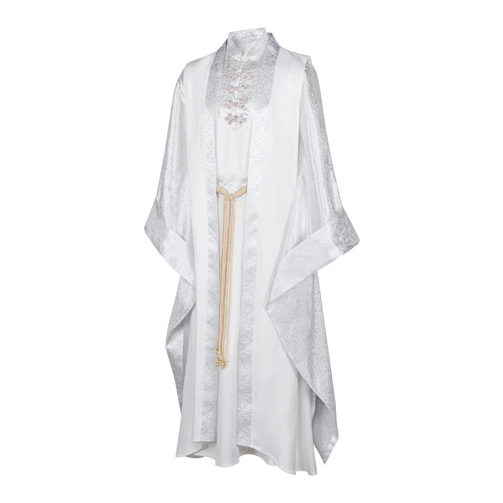 Costume da Saruman per Halloween, Abito Bianco da Uomo, Travestimento per Feste di Carnevale e Halloween, Outfit da Saruman - immagine 4