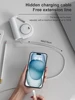 Outdoor portable 22.5W Power Bank with Retractable Fast Charging Cable, Mini Power Bank with Tape Measuring,Lighting Functio 4