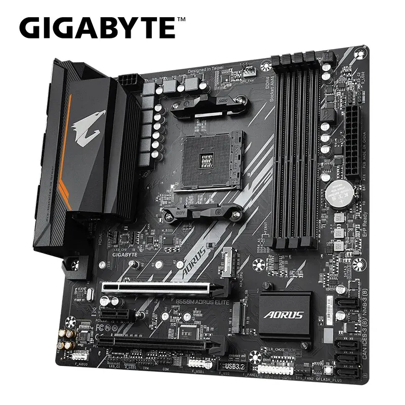 GIGABYTE AORUS ELITE  ũ ATX  AM4, Ryzen 5000 4000 3000 ø CPU  ä DDR4 SATA3 M.2 , B550M, ǰ