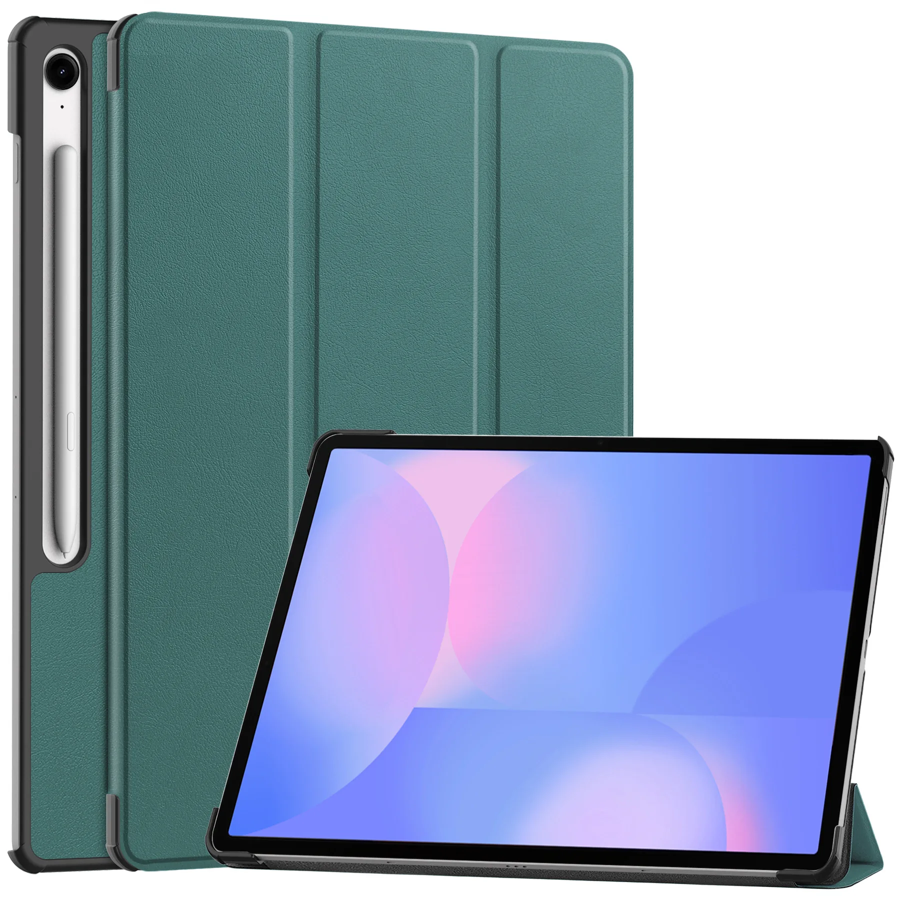 Magnetic Tri-Fold PU Leather Stand Cover