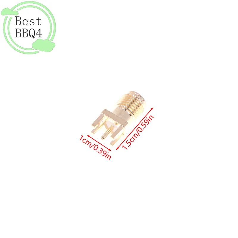 (BBQ4)10Pc 핫 SMA 여성용 잭 어댑터 SMA 여성용 베이스 소켓 잭(솔더 PCB 보드 엣지 마운트 어댑터 포함)