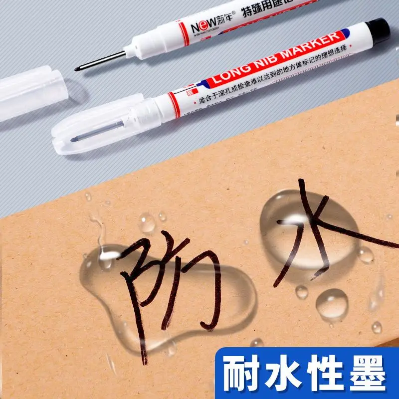 30/20mm Long Head White Deep Marker Fine Tip Mouth Permanent Wooden Brushwork Ceramic Tile Marker Pen Lengthen Punching 8/5pcs