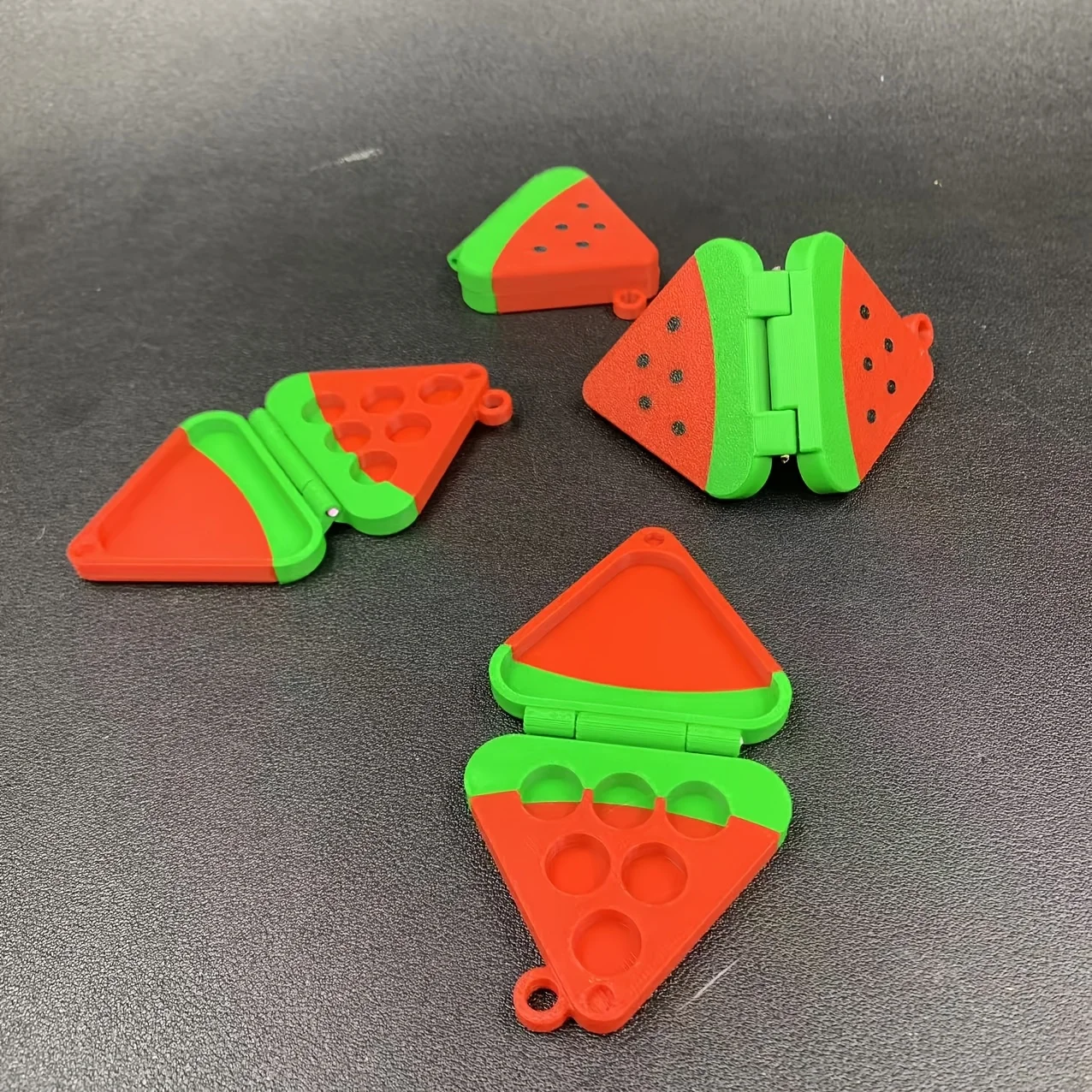 Graziosa Palette per Acquerelli a Forma di Anguria, Organizzatore per Pigmenti con Stampa 3D, Strumento Portatile per Pittura all'Aperto - immagine 5