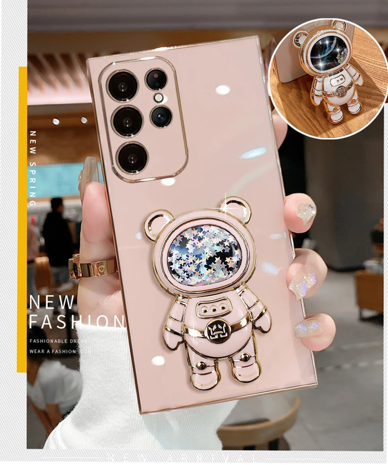 Capa de telemóvel com glitter e suporte para samsung galaxy_voghion.com