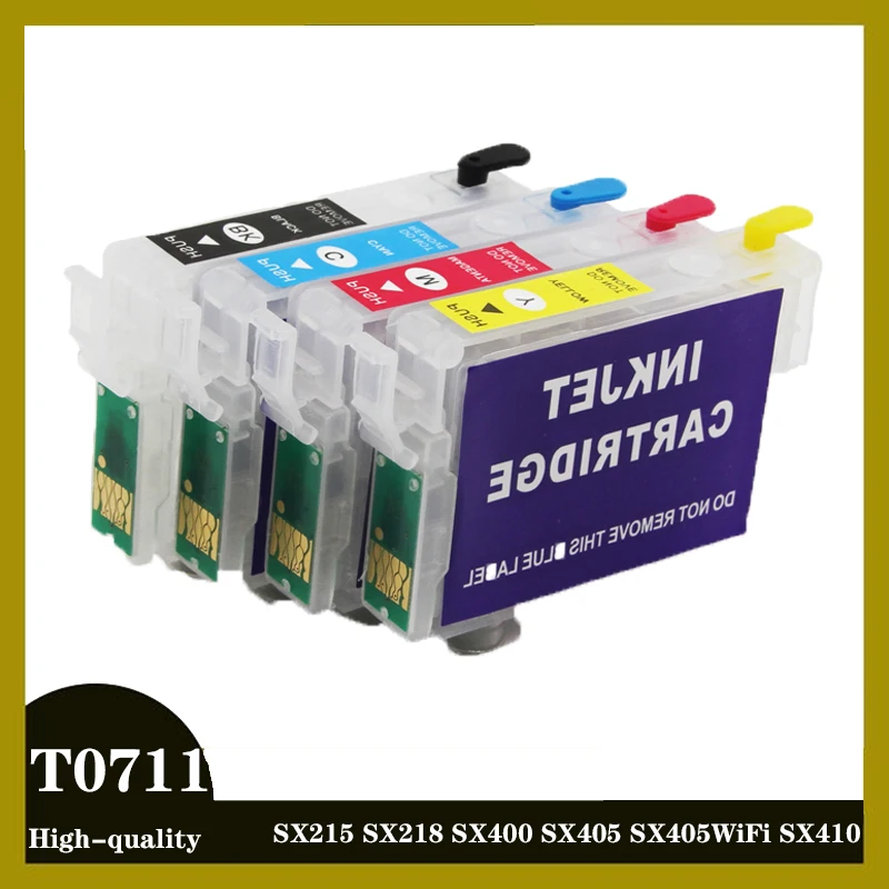 71 T0711 T0714 Refillable ink cartridge for EPSON Stylus SX215 SX218 SX400 SX405 SX405WiFi SX410