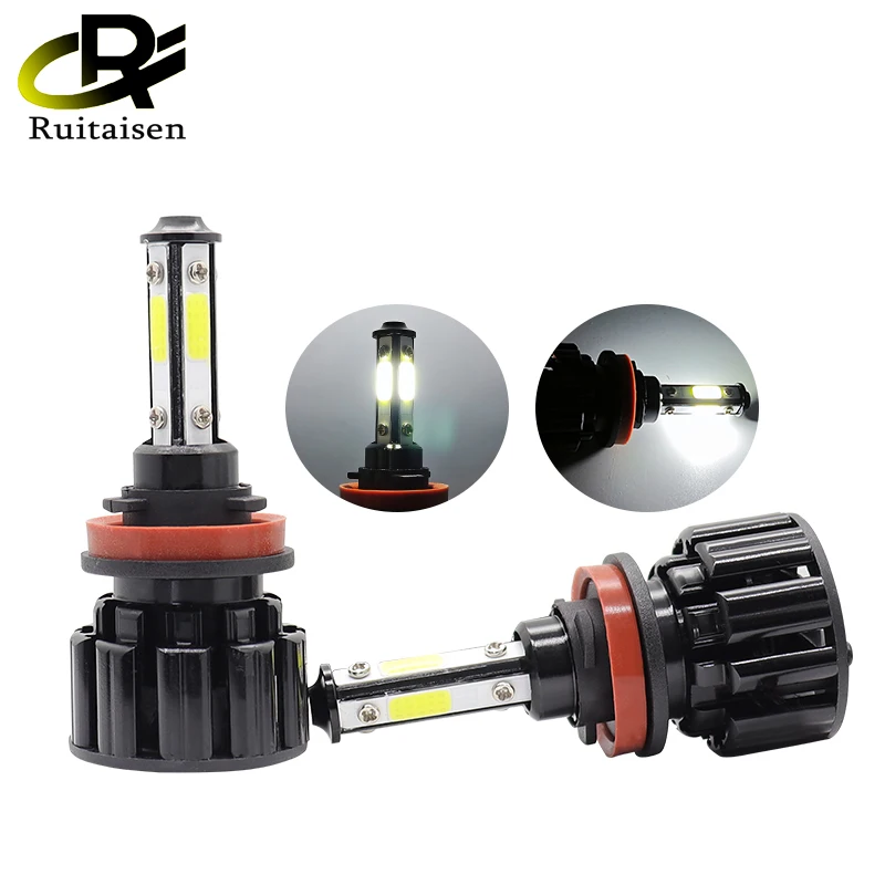 

Ruitaisen 4 Sides H7 H4 LED Headlight H11 H13 H8 H9 12V Car LED Light 9005 9006 9004 9007 9012 5202 6500K White Headlamp X7S