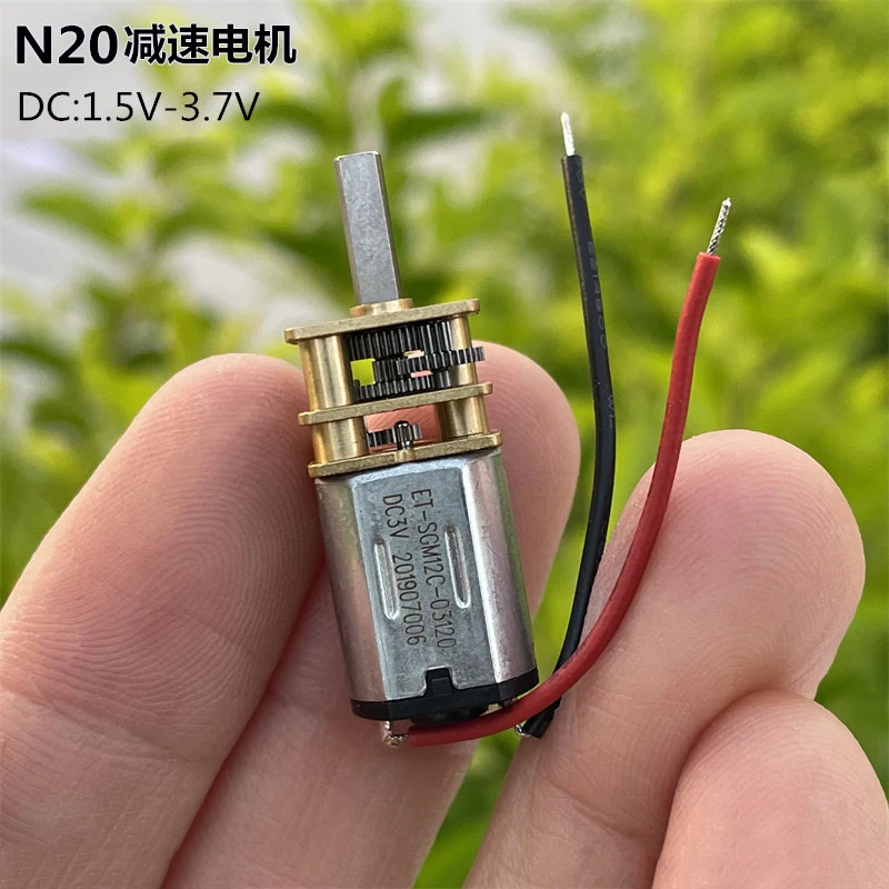 

GA12-N20 Mini 12mm Gear Motor Micro Full Metal Gearbox DC1.5V 3V 3.7V 220RPM Slow Speed 10mm Long Shaft DIY Lock Robot Smart Car