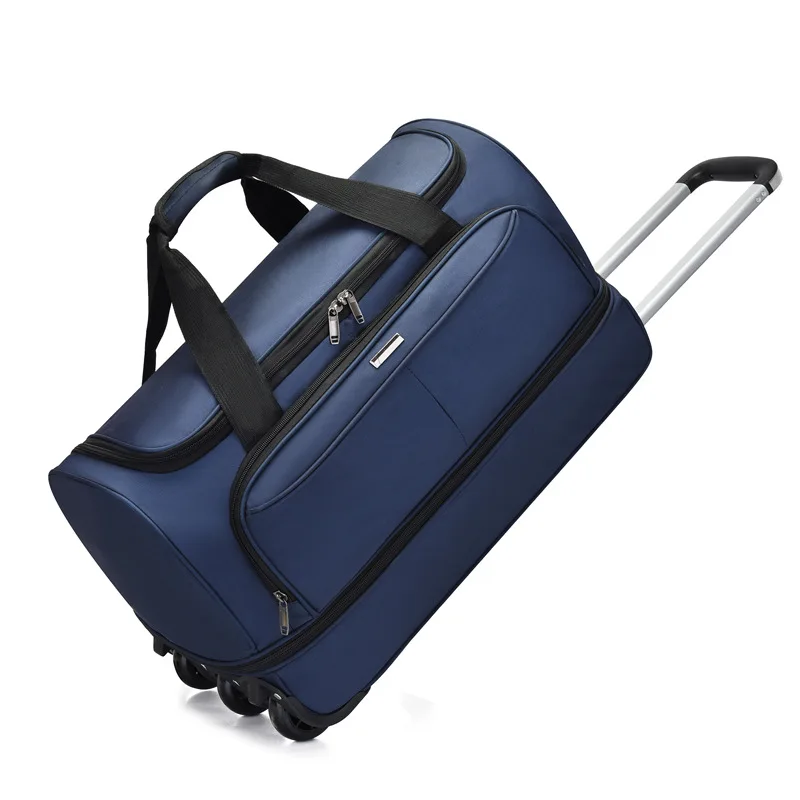 

Travel Bags with Wheels Oxford cloth Quality Large Size Suitcases valises Multi-functional folding Trolley Luggage Bag