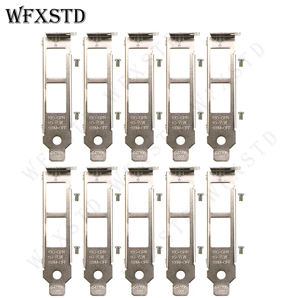 10pcs Low Baffle Profile 2U Bracket For Intel X540-T2 X550-T2 E10G42BT 10G Network Card Support Board