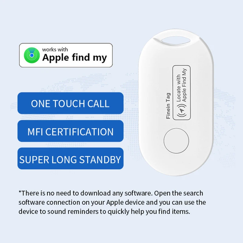 GPS Locator Smart Bluetooth Remote Control Work with Apple Find My APP ITag Anti Lost Reminder Car Key Pet Kids Finder