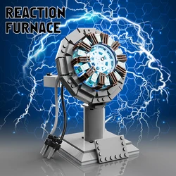 Superhero Building Brick Set - Iron Mecha Reaction Furnace DIY Blocks - Birthday Gift (316pcs)