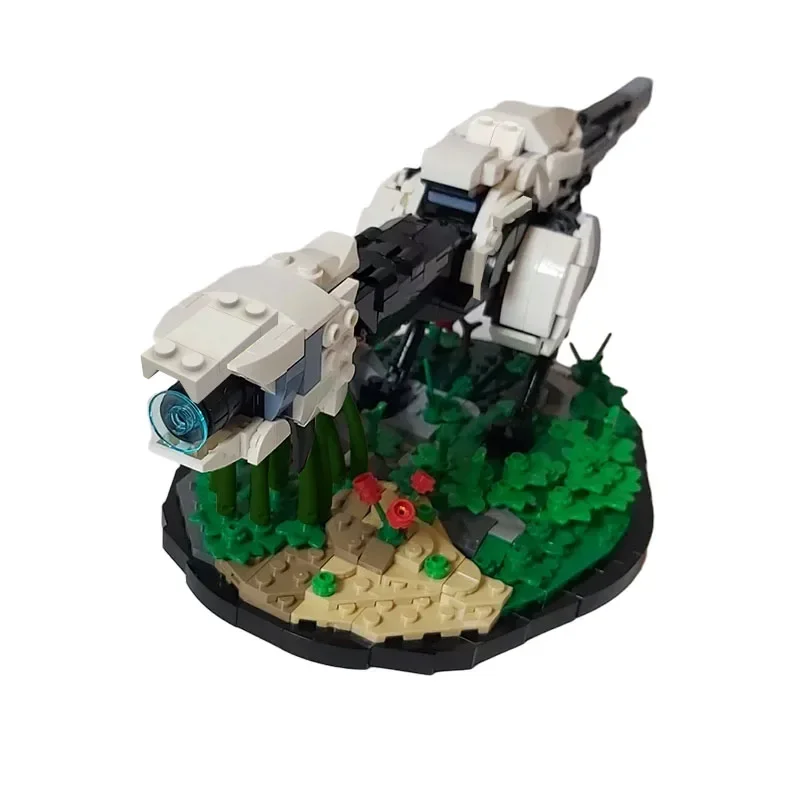 

MOC For Horizoned Watcher with Stand Dinosaur Game Mechanical Beast Building Blocks Kit Child Brick Toys Birthday Christmas Gift
