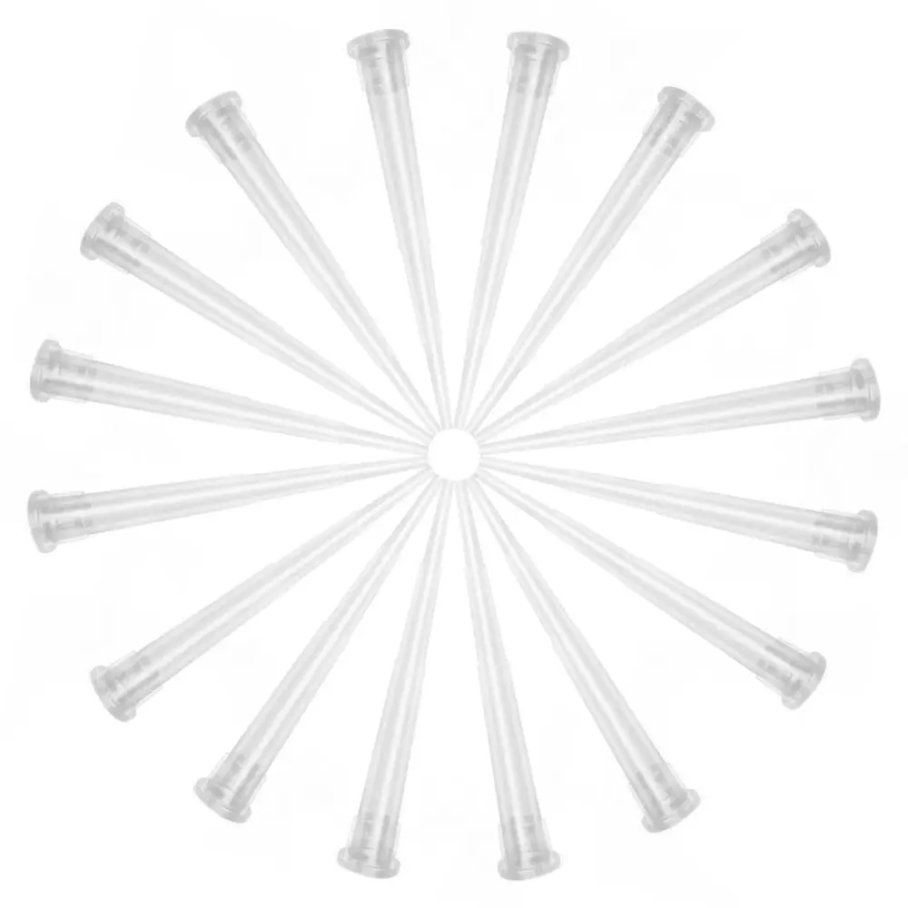 1000Pcs Plastic Non-filter Pipette Tips Universal Type Clear 10uL Sterile Pipette Tips Lab Laboratory