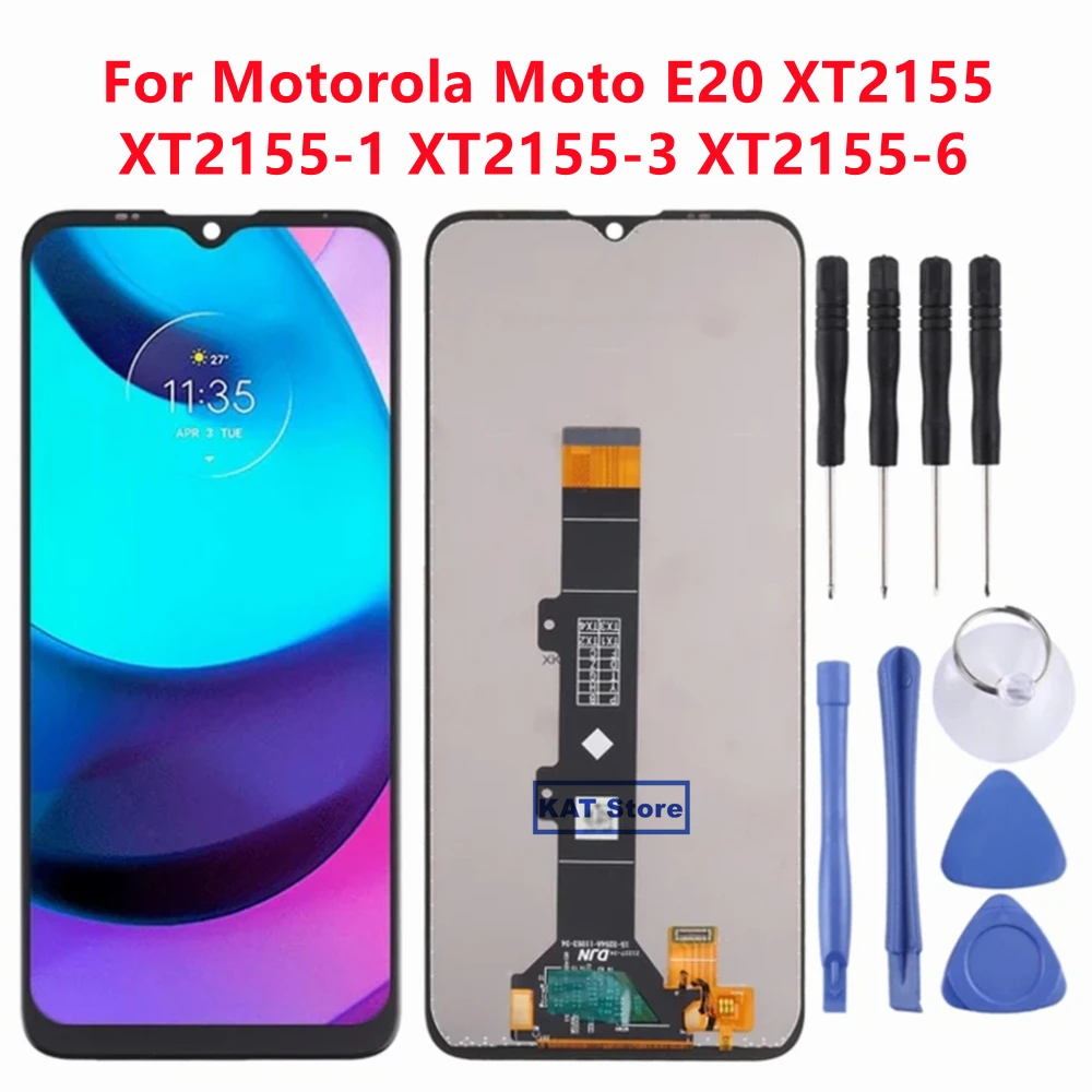Écran LCD De Remplacement Pour Motorola Moto E20 - Compatible XT2155 Modèles, Avec Kit Outils - 7