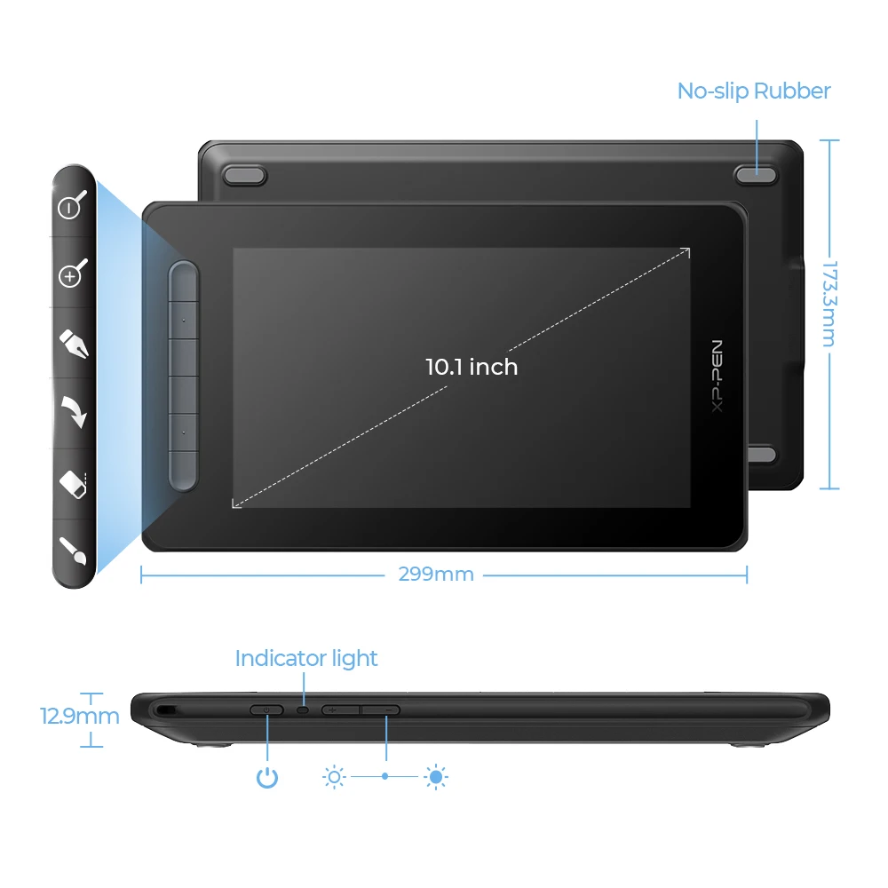 XPPen New Artist 10 2nd Pen Graphic Tablet Monitor Drawing Tablet Display 127% sRGB 8192 Level Support Windows mac Android 2