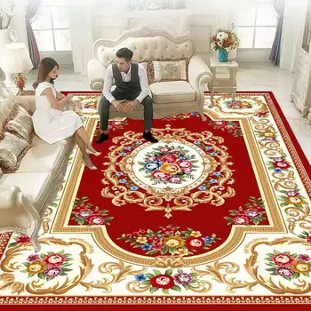 Vintage Bohemian Carpet for Living Room Rectangle Area Rugs Persian Style Rectangle Area Rugs Soft Non-Slip Bedroom Study Mats 1