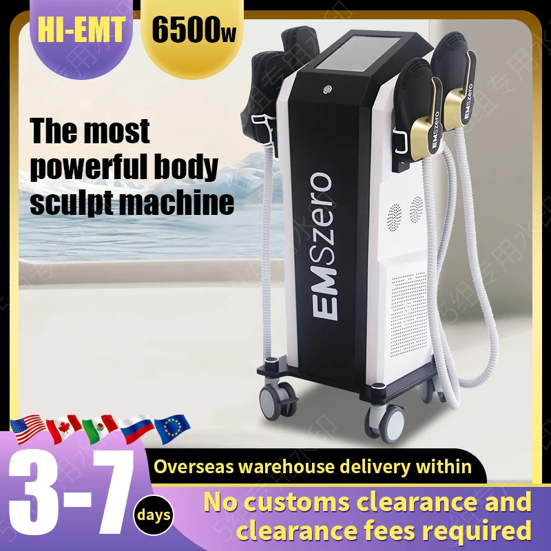 SLIM 네오 파워 6500W Hiemt 바디 스컬프트 머신, 4 핸들 골반 패드,  근육 자극기 옵션