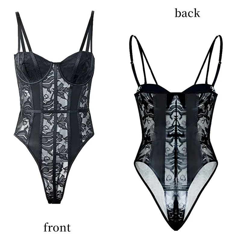 Ladies Bodysuit Light Compression Lace Corset For Sleep