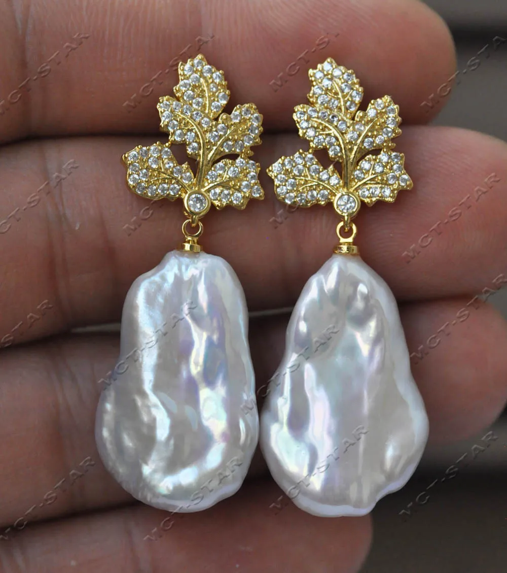 Z1343326mmWhiteBaroqueCoinKeshiRebornPearlMapleLeafCZDangleEarringCustomJewelry-AliExpress36