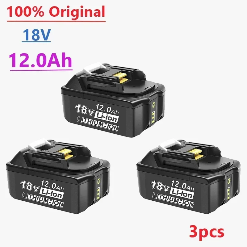 

Latest Upgraded BL1860 Rechargeable Battery 18V 12000mAh Lithium ion for Makita 18v Battery BL1840 BL1850 BL1830 BL1860B LXT 400