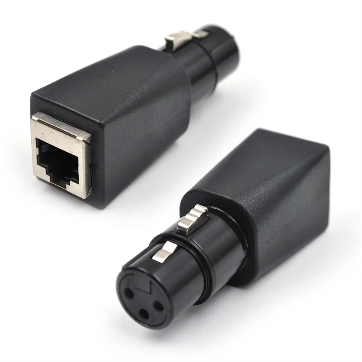 (A75T) 4개 DMX-RJ45 커넥터, RJ45 이더넷-3핀 XLR DMX 어댑터, 오디오 비디오용 3핀 XLR 암수 어댑터