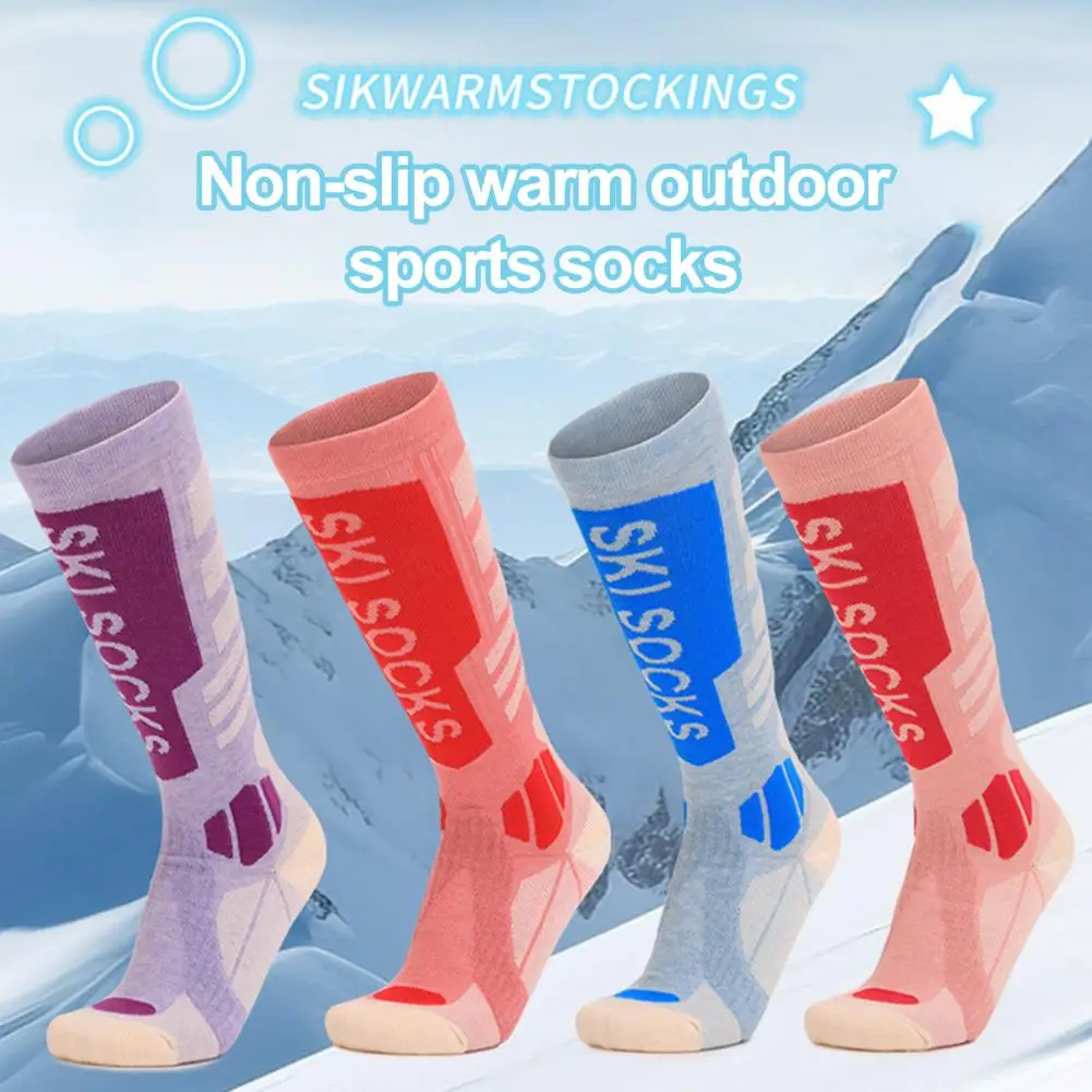 Ski Socks Winter Fleece Men Snowboard Thicken Long Barrel Outdoor Sports Sock Keep Warm Cycling Running Hiking Skiing Sock