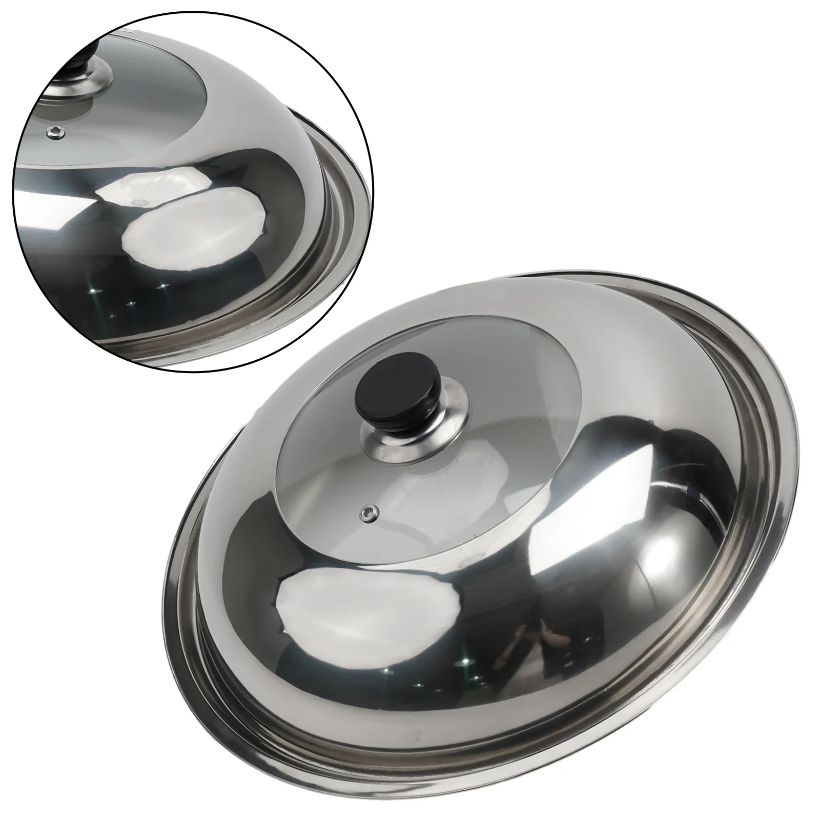 Wok Lid Pot Lid 28/30/32/34/36/38CM Kitchen Supplies 1pcs