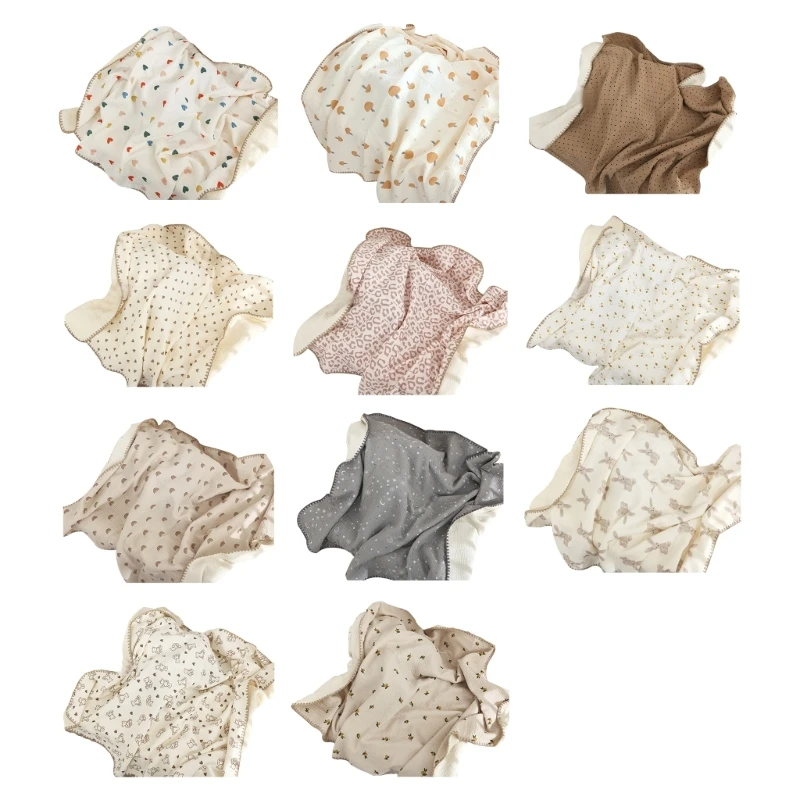

Baby Swaddle Blanket Cotton Bath Towel for Boys Girl Breathable Stroller Blanket Comfortable High Absorbent Wrap Blanket
