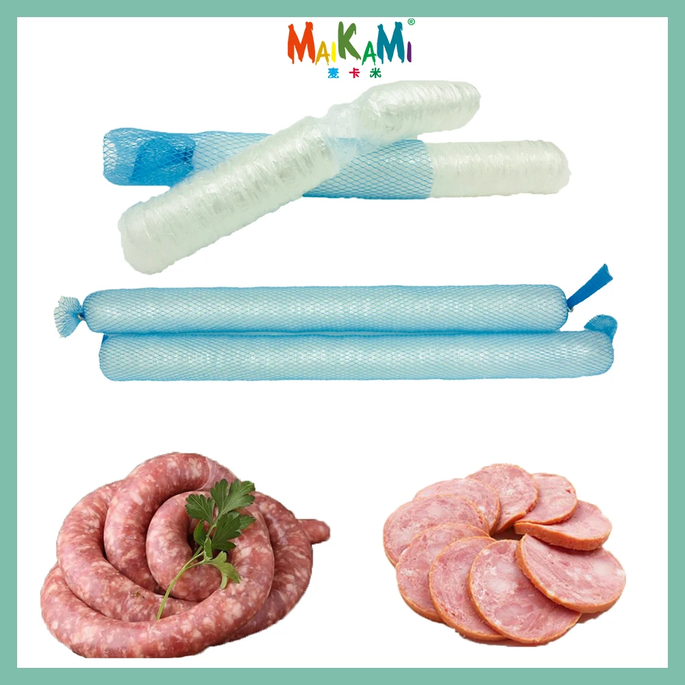 30mm Plastic Sausage Casing Tube Meat Sausages Casing For Sausage Maker Ham Tools Filling Tools bbq casings 12.5/25 Meters