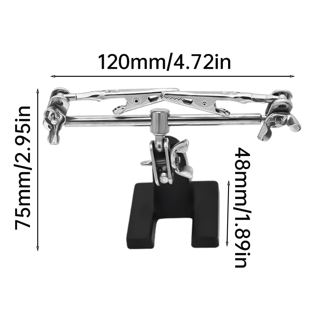 Adjustable Third Hand Soldering Tool Desk Clamp Welding 2 Alligator Clips Soldering Stand Repair Tool soldering tool soldering iron stand soldering helping hands welding tool