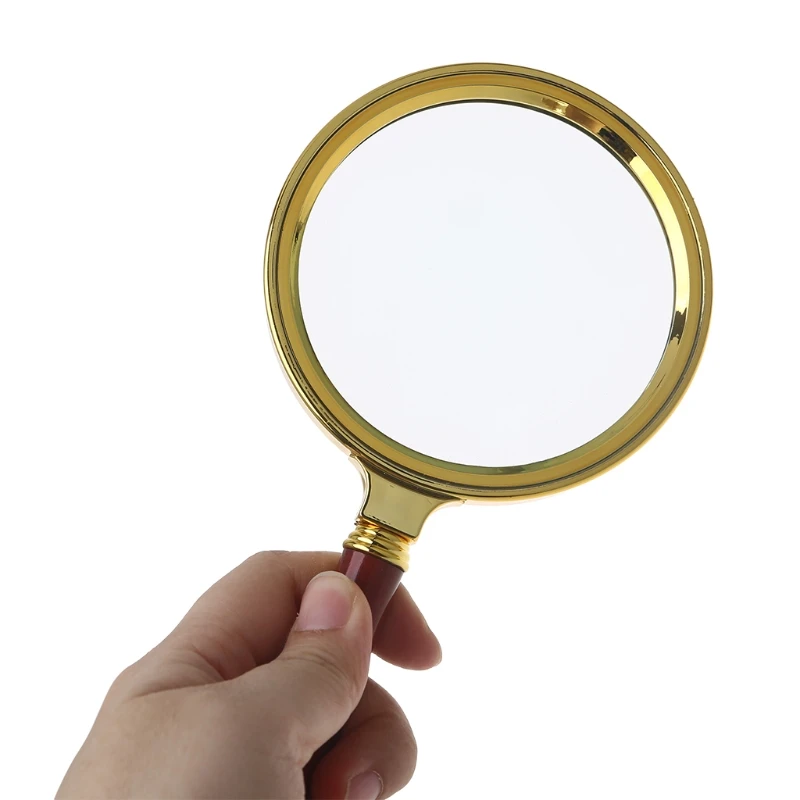 60mm 70mm 80mm Portable Handheld 10X Magnifying Glass Retro Handle Magnifier Eye Loupe Glass magnifying glass