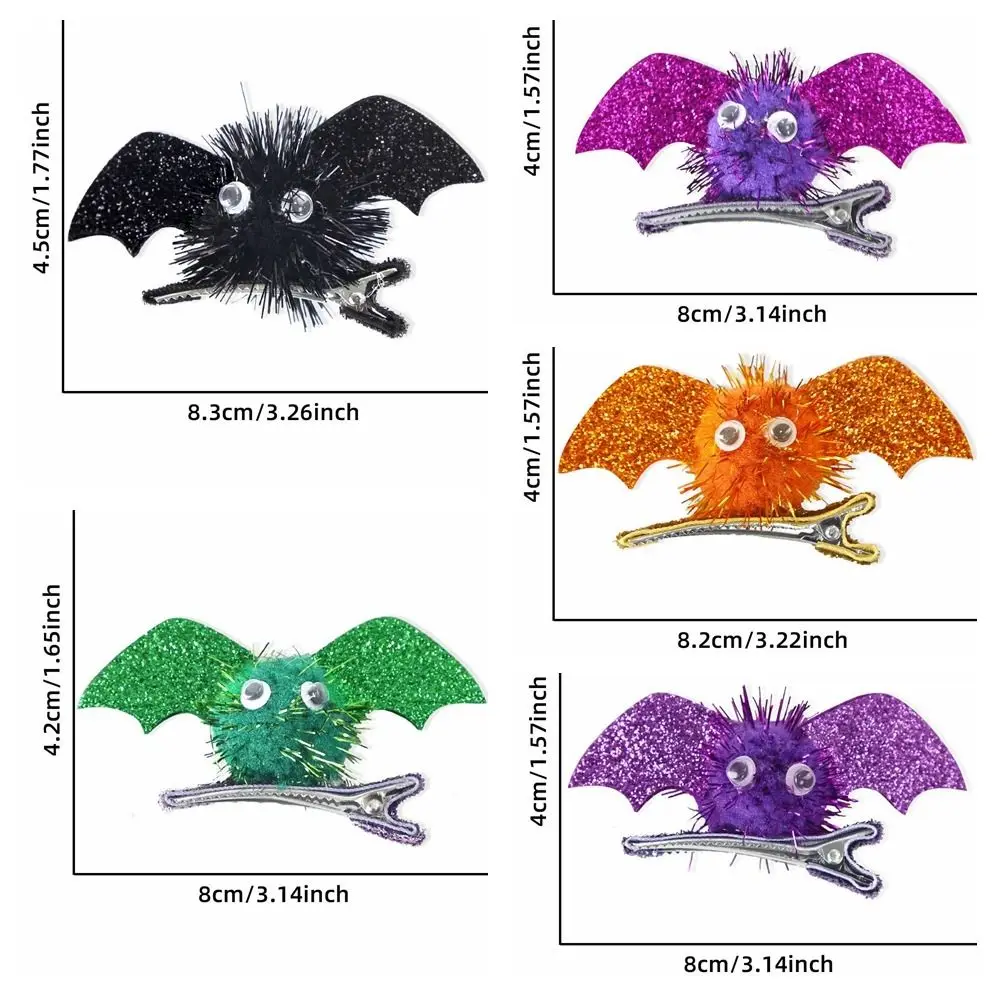 Metallic Woven Bat Wings Hairpin Barrettes Ornament Halloween Duckbill Clips Eyes American Style Cosplay Hair Clip Party