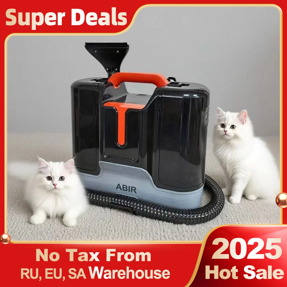 ABIR G80 Handheld Carpet Cleaner , 150000PA Wet Dry Vacuum Cleaner for Home Sofa Window Car Pet Upholstery Spot Fabric Cleaner
