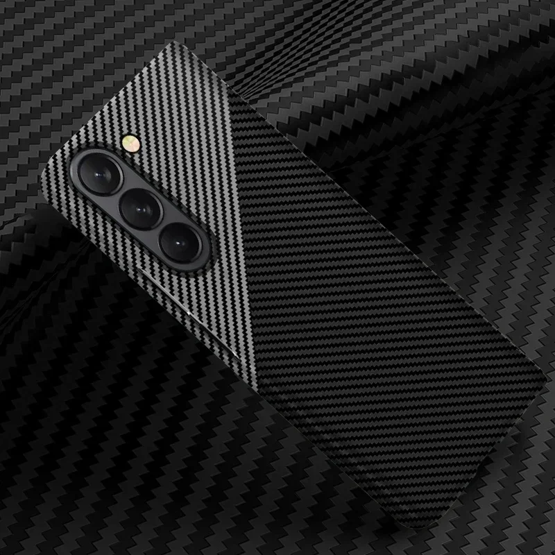 Custodia pieghevole in fibra di lusso ultra sottile e delicata sulla pelle per Samsung Galaxy Z Fold 6 5 4 3 5G, antiurto, rigida per PC_voghion.com