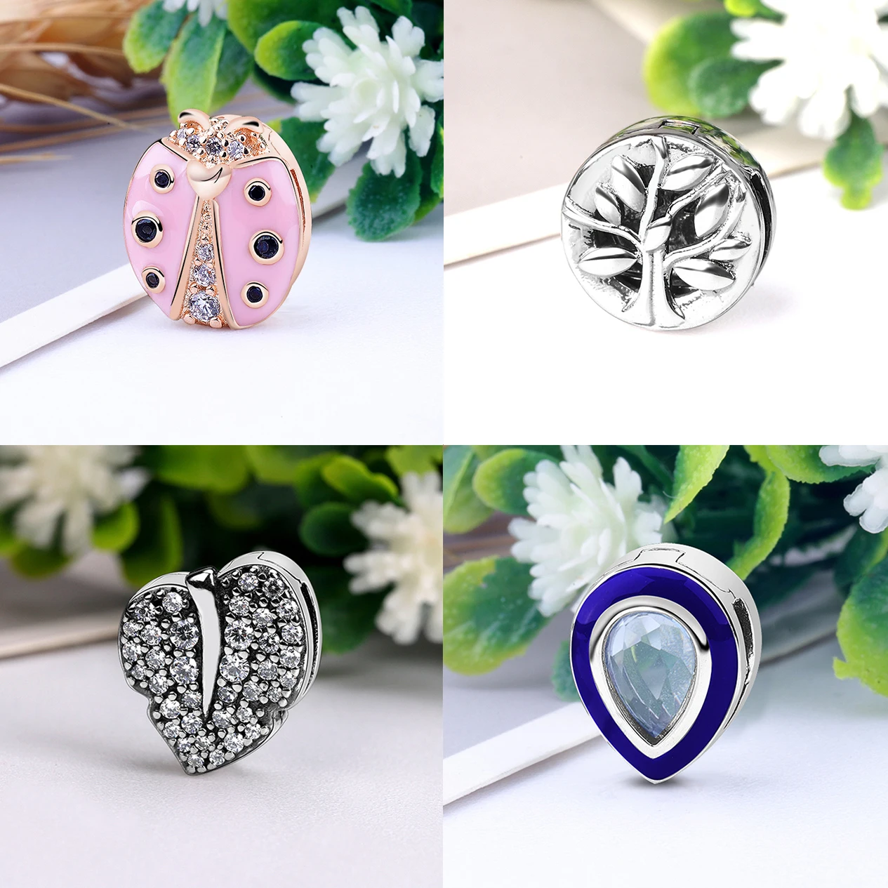 New Original 925 Sterling Silver Alphabet Clip Stopper Charms Beads Fit Pandora Reflections Bracelet DIY Women Jewelry beads charms