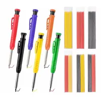 2.8mm Solid Carpenter Mechanical Pencil With Sharpener For Woodworking Construction Long Head Carpenter Pencil Stationery Supply 1