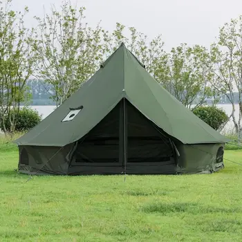 16.4ft Yurt Camping Tent with Stove Jack – 8 Person All-Season Family Basecamp Shelter 1