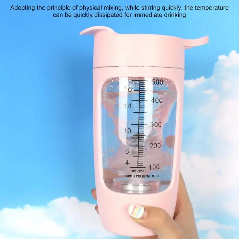 Electric Protein Shaker Bottle Portable USB Rechargeable Blender Cup Multipurpose 600ml Mixing Cups For Fitness Workout supplies
