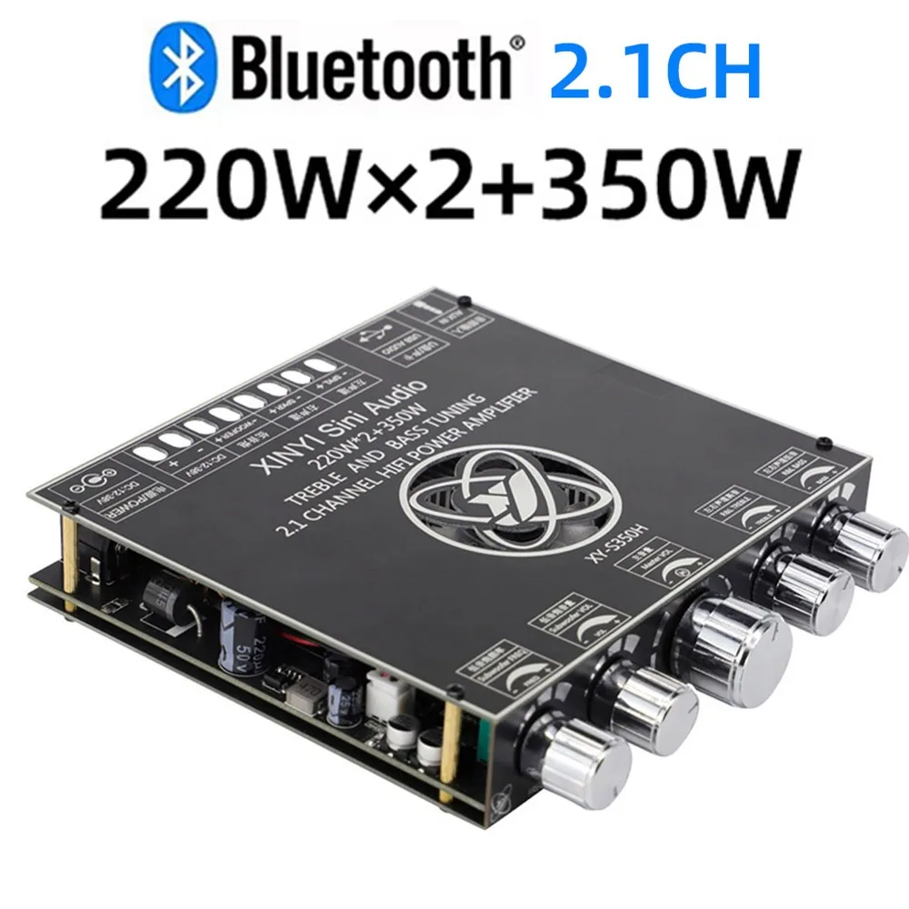 

2*220W+350W TPA3251 Bluetooth Power Amplifier Board 2.1Ch Class D USB Sound Card Subwoofer Theater Audio Stereo Amp