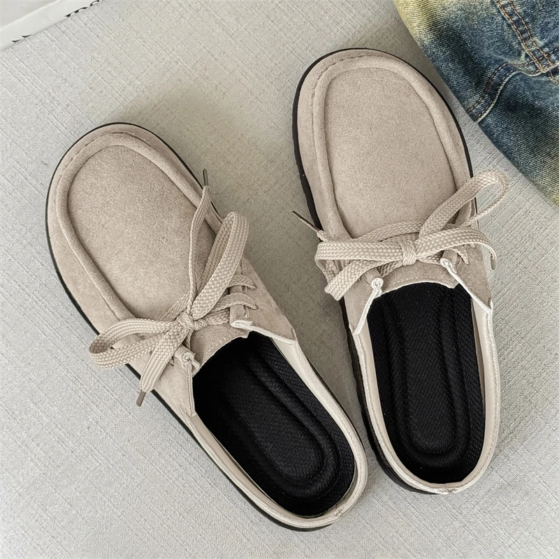 Modische Herren-Halbslipper aus Wildleder, Freizeitschuhe in 4 Farben, Atmungsaktive Leichte Wanderschuhe, Bequeme Loafer, Slipper – Detail 19