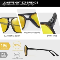 CRIXALIS pilote Vintage carré lunettes de soleil hommes femmes rétro conduite Vision nocturne lunettes de soleil femme luxe concepteur nuances UV400 6