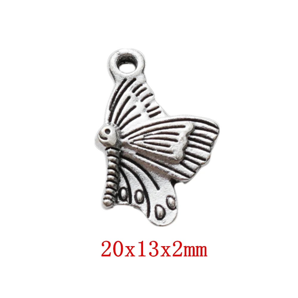 

40pcs butterfly Craft Supplies Charms Pendants for DIY Crafting Jewelry Findings Making Accessory 140