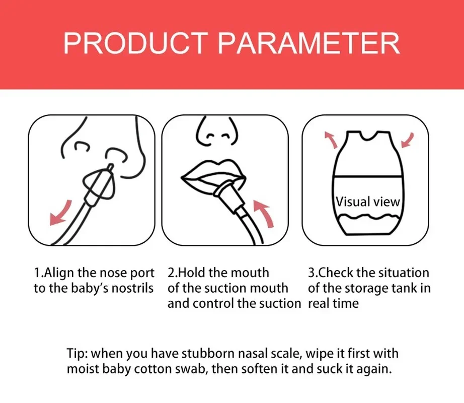 Baby Nasal Suction Cleaner Nose Cleaner Sucker Suction Tool Baby Mouth Protection Type Health Care Dropship Care nasal aspirator