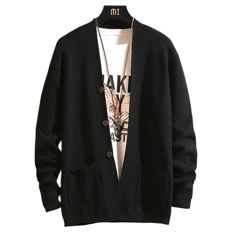 

2022 Brand Sweater Mens Cardigan Slim Fit Jumpers Knitred Overcoat Autumn Korean Casual Men V-Neck Sweatercoat Male Sweaters