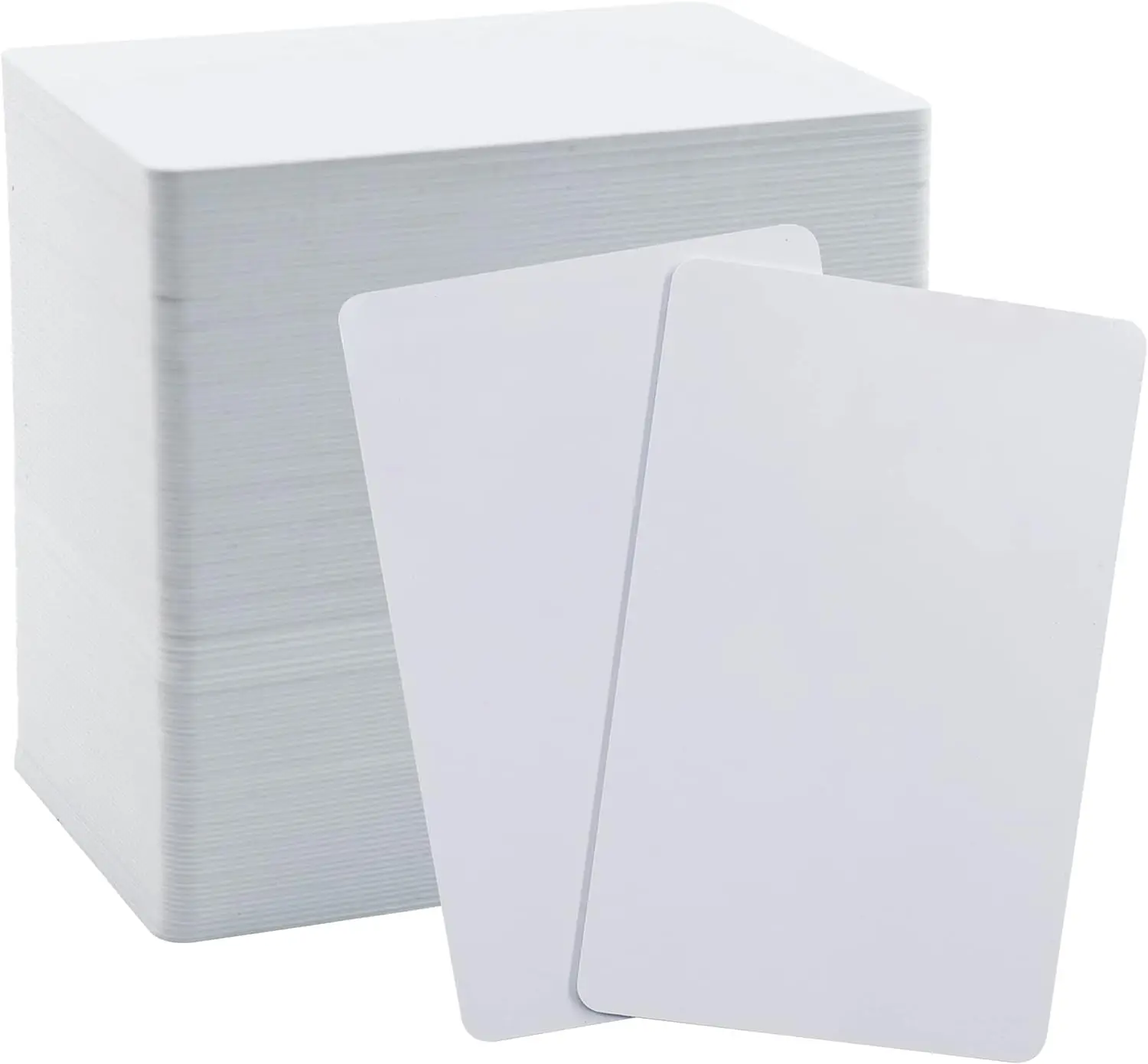 Thickness 0.35mm Glossy Finish White Plastic Acetate PVC Business Cards-20/50/100 You Pick