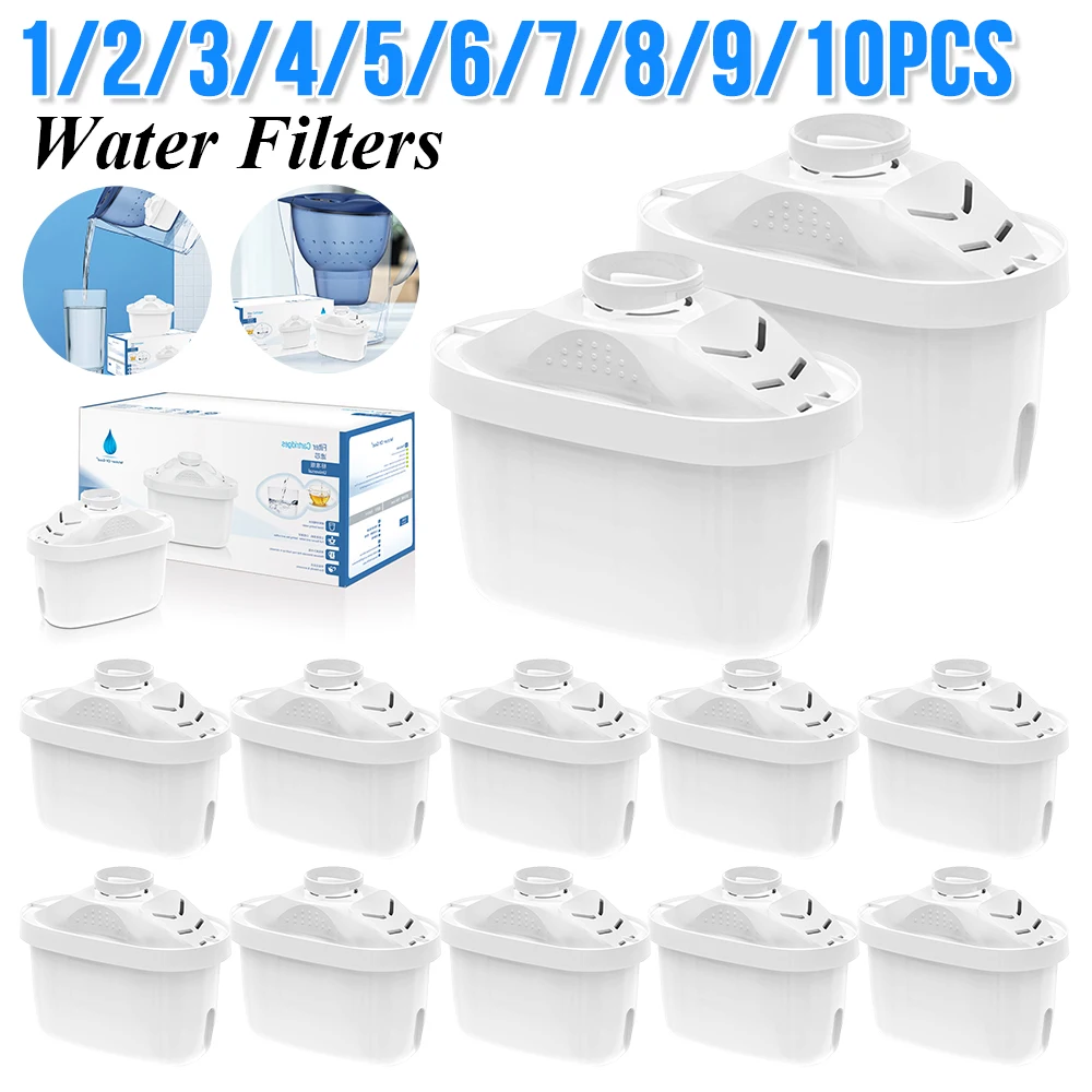10-1PCS Water Replacement Filter For Brita- Maxtra Cartridges Reducing Limescale Chlorine Refills Filter Activated Carbon water filter