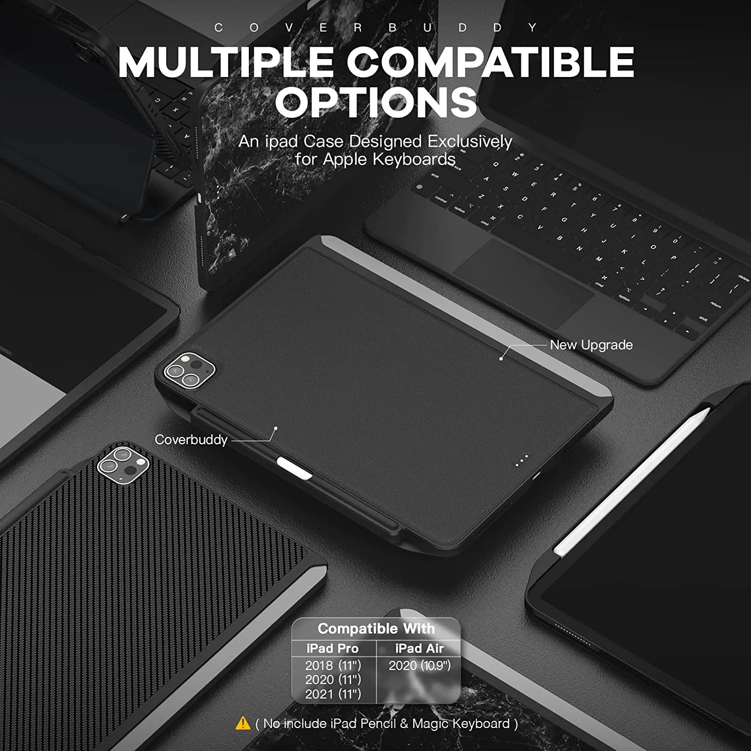 switcheasy coverbuddy lápis titular capa magnética para ipad com teclado mágico inteligente folio