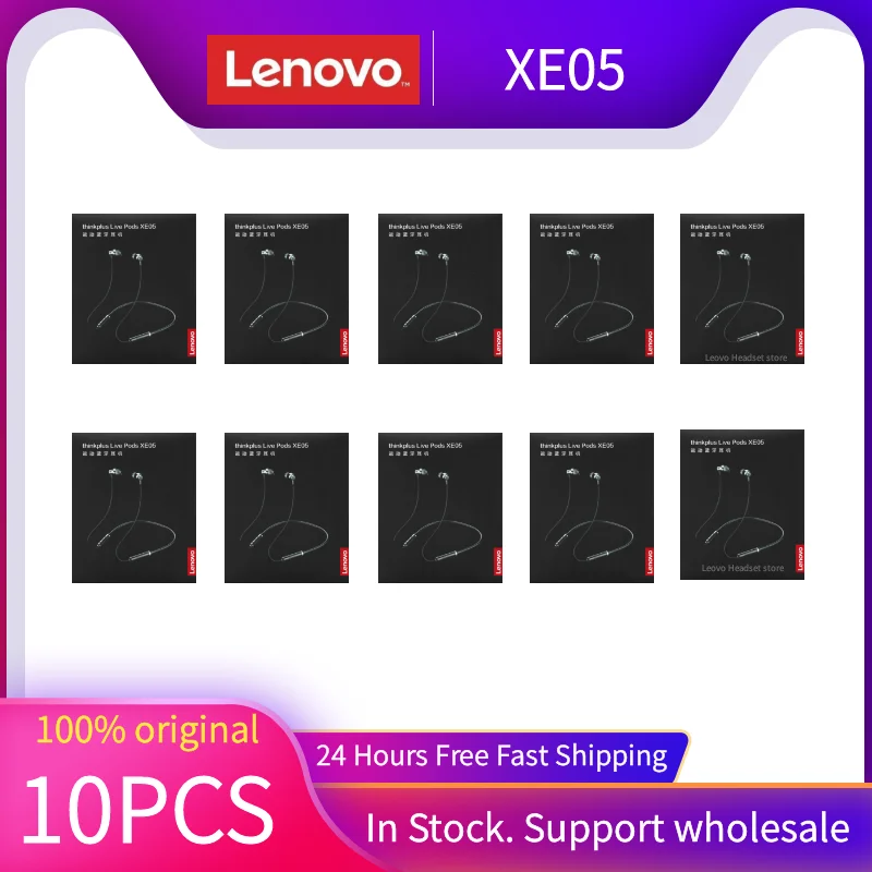 

Оригинальные наушники Lenovo XE05 5 шт. 10 шт. накладные Bluetooth наушники-вкладыши с шумоподавлением водонепроницаемые спортивные оптом