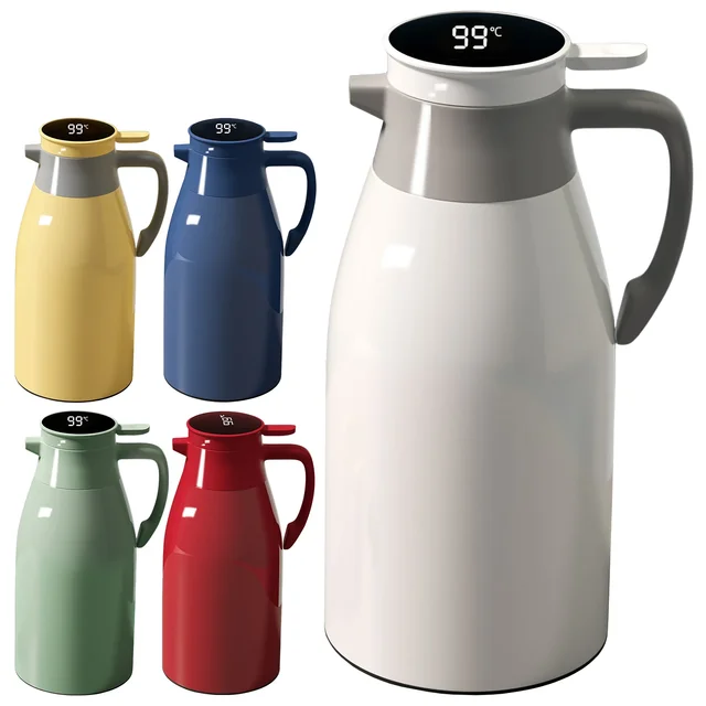 1PC Thermos Glass Liner Vacuum Flasks Large Capacity Water Bottle Kitchen Thermal Kettle Household Digital Display Coffee 3